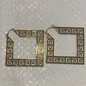 Gold Square Geometric Earrings